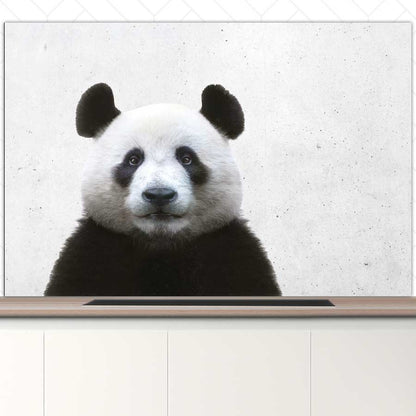 Spatscherm - Funny panda beton