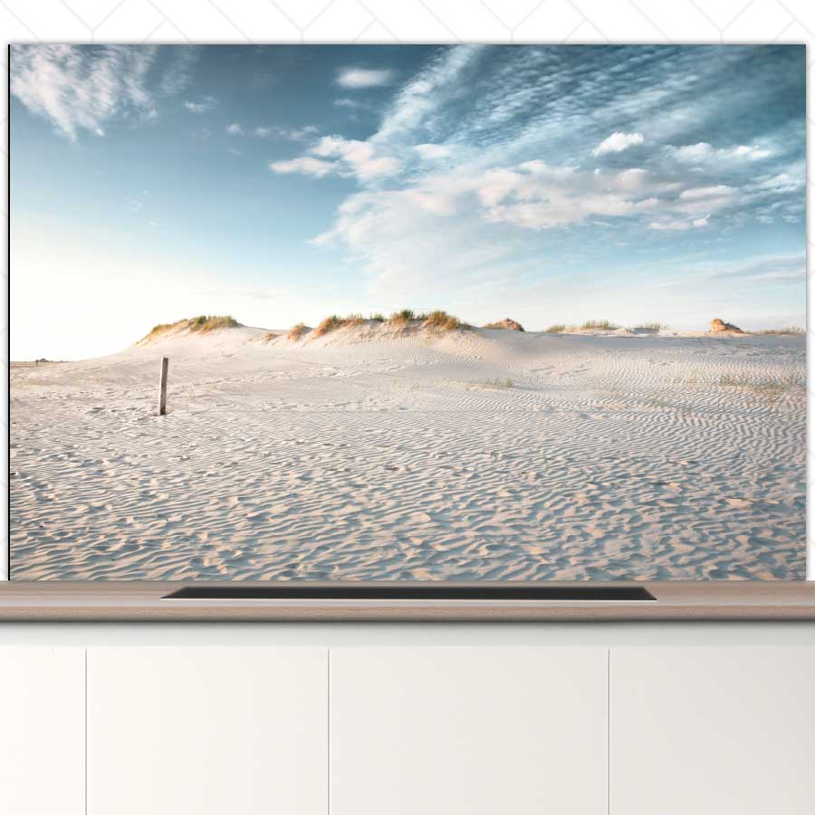 Spatscherm - Zandduin zonsondergang