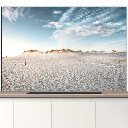 Spatscherm - Zandduin zonsondergang