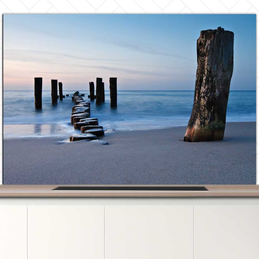 Spatscherm - Golfbreker op het strand