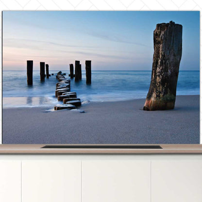 Spatscherm - Golfbreker op het strand