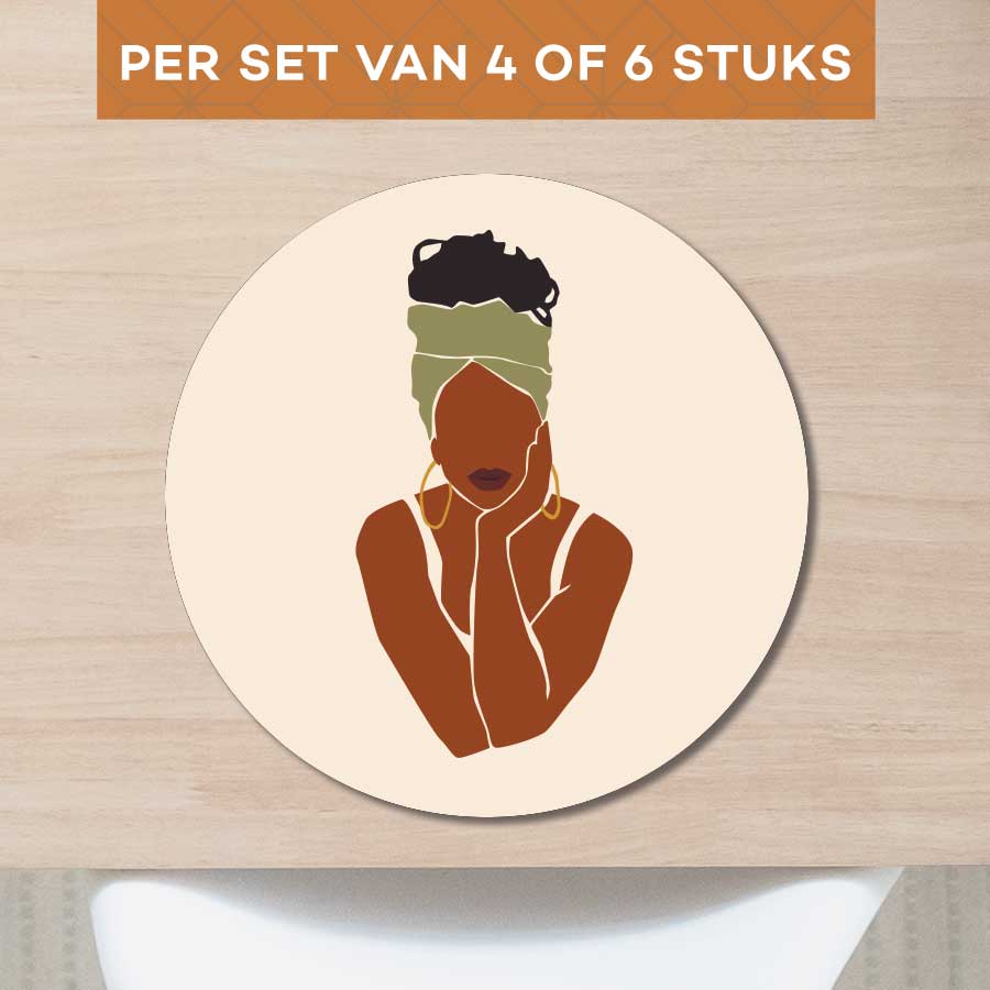 Placemat - Afrikaanse vrouw