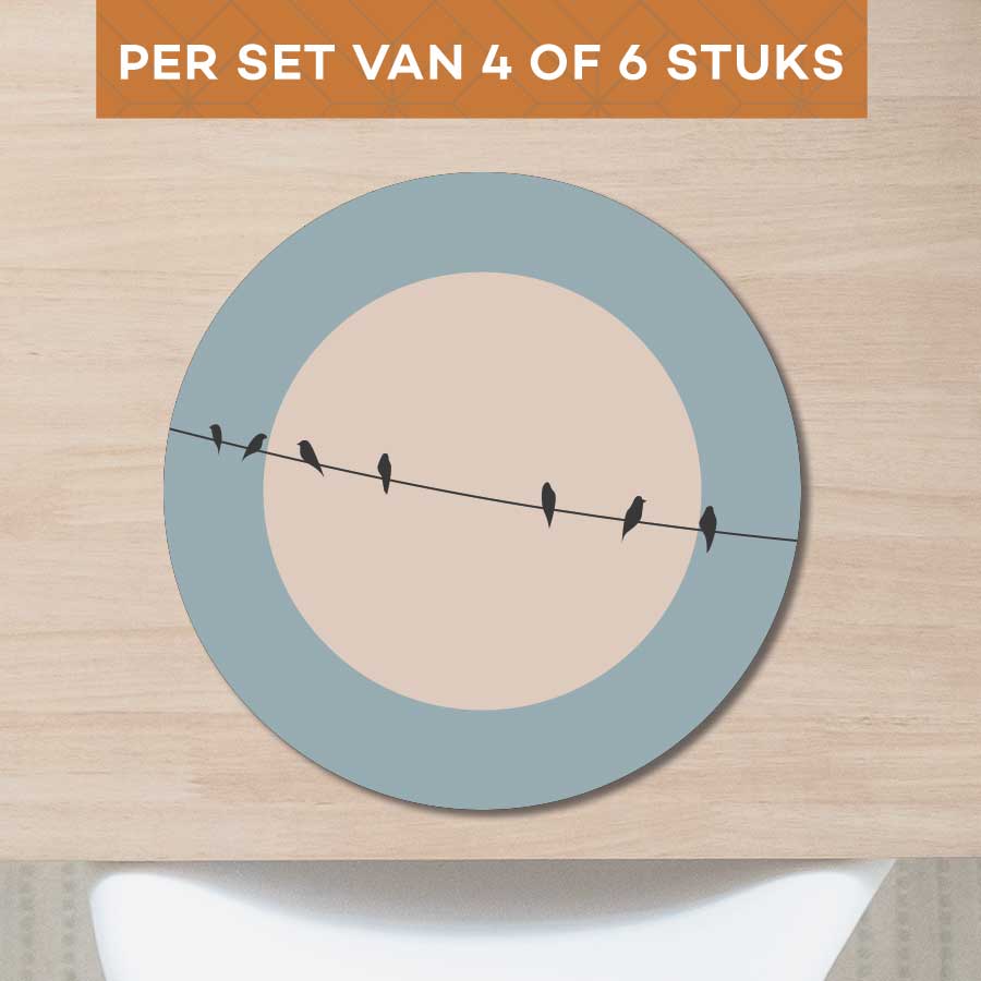 Placemat - Vogels op een draad