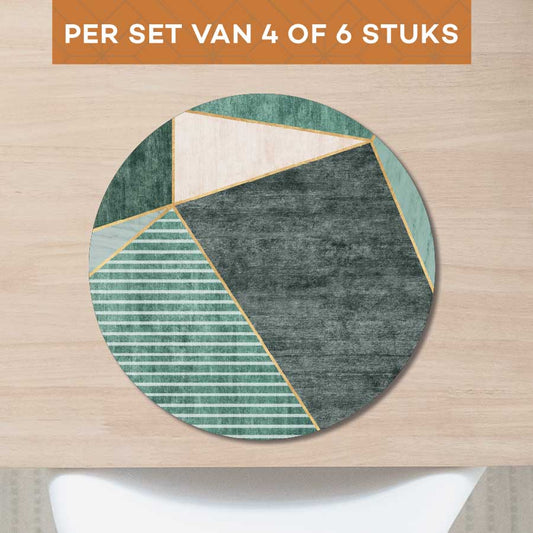 Placemat - Groene rechthoeken