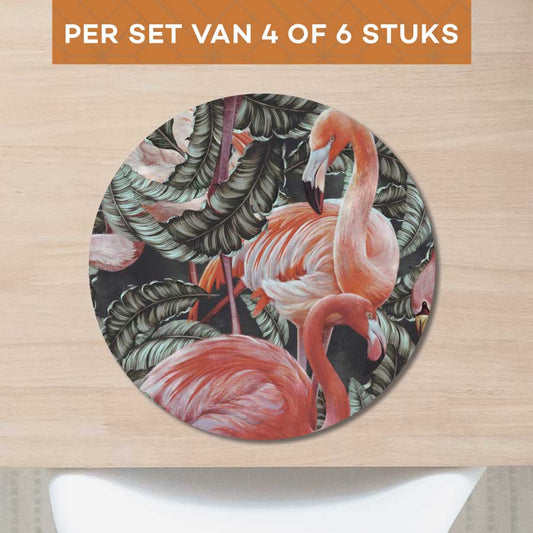 Placemat - Tropische flamingo’s