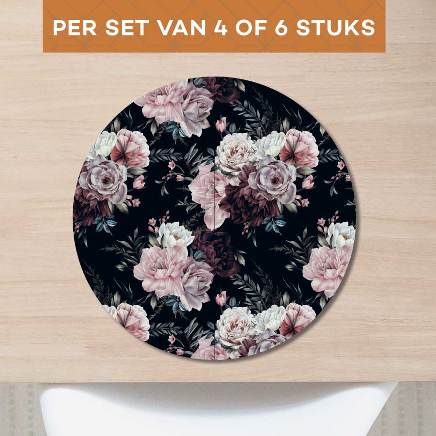 Placemat - Floral roze