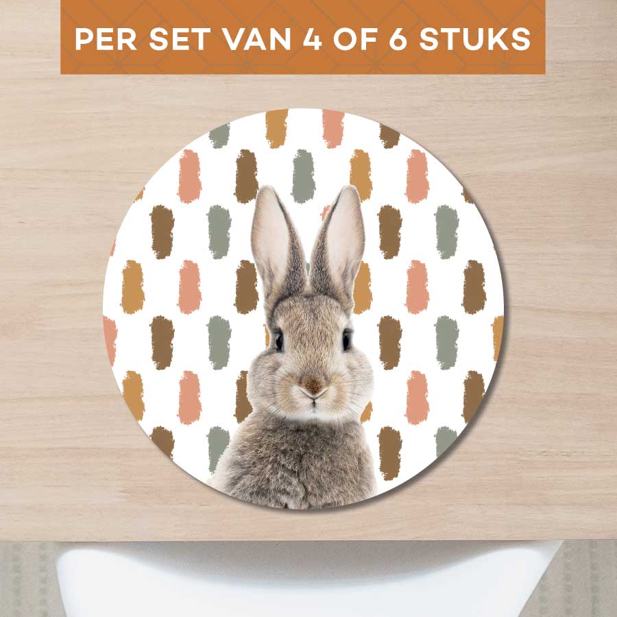 Placemat - Funny konijn vlekken