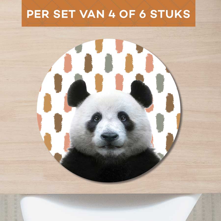 Placemat - Funny panda vlekken