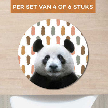 Placemat - Funny panda vlekken