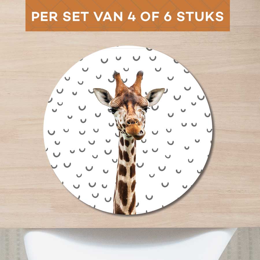 Placemat - Funny giraf fugler