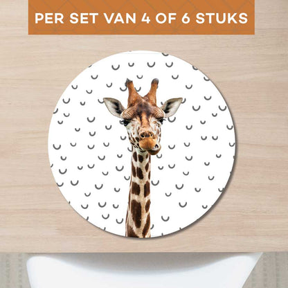 Placemat - Funny giraf fugler