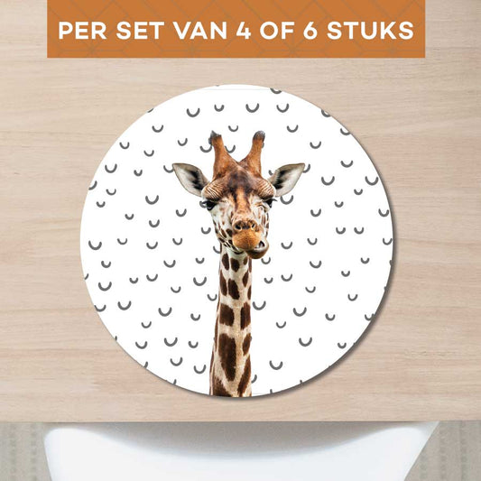 Placemat - Funny giraf fugler