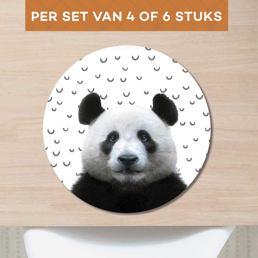 Placemat - Funny panda fugler