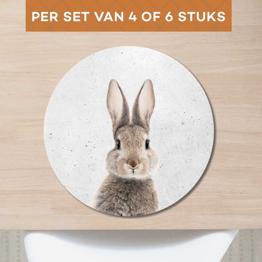 Placemat - Funny konijn beton