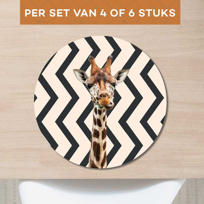 Placemat - Funny giraf zigzag