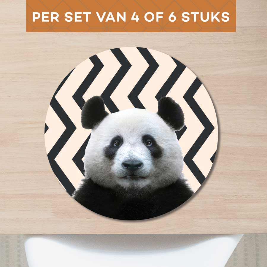 Placemat - Funny panda zigzag