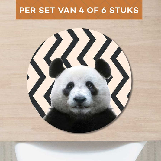 Placemat - Funny panda zigzag