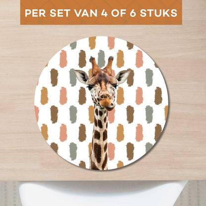 Placemat - Funny giraf vlekken