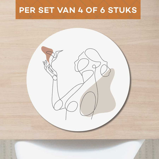 Placemat - Vrouw met vogel