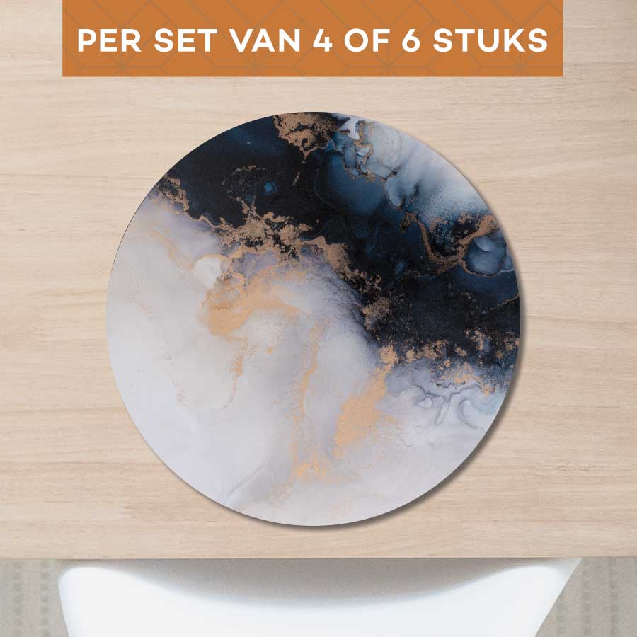 Placemat - Marmer Blauw-Paars