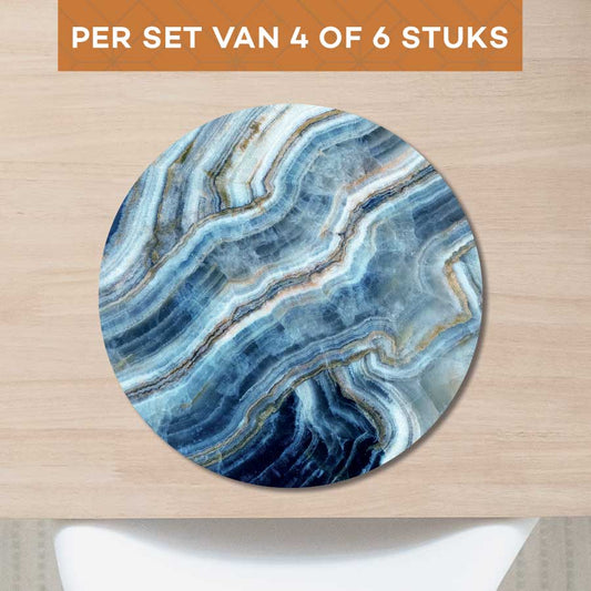 Placemat - Marmer natuurlijk blauw