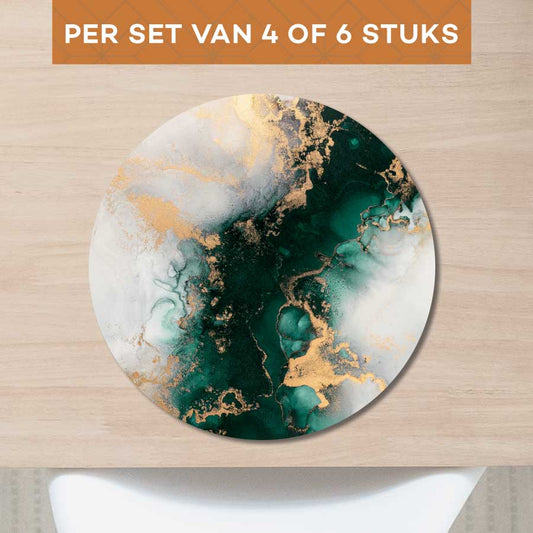 Placemat - Marmer Groen-Goud