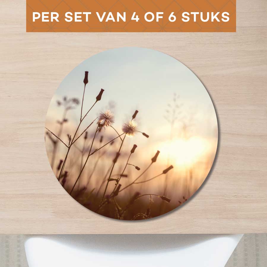 Placemat - Dandelion zonsondergang