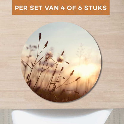 Placemat - Dandelion zonsondergang