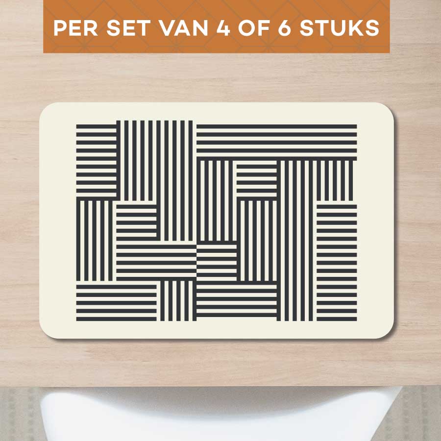 Placemat - Bauhaus lijnen