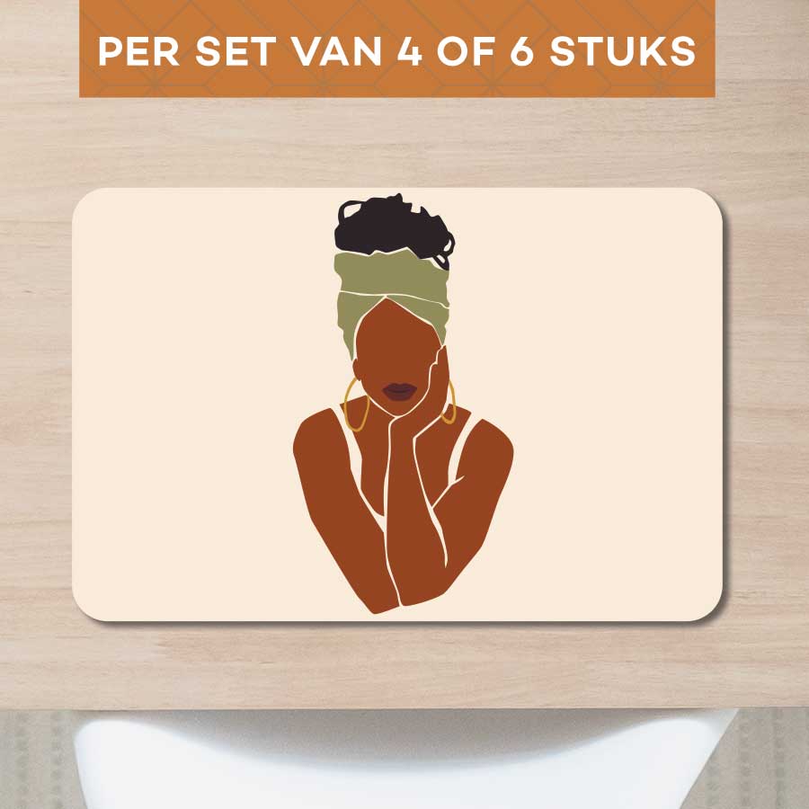 Placemat - Afrikaanse vrouw