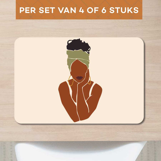 Placemat - Afrikaanse vrouw