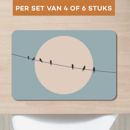 Placemat - Vogels op een draad