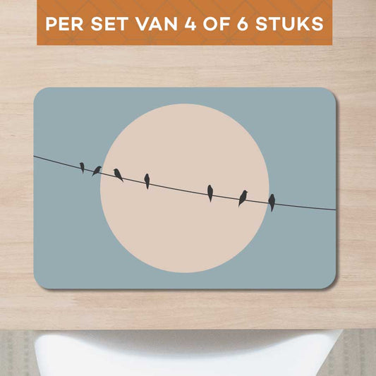 Placemat - Vogels op een draad