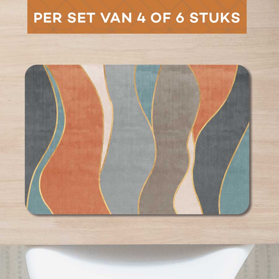 Placemat - Abstracte golven
