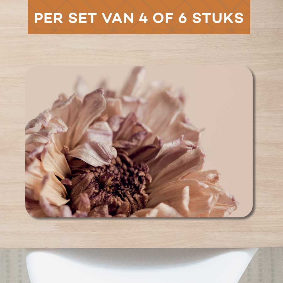 Placemat - Gedroogde chrysant