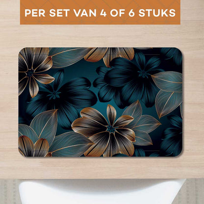 Placemat - Gouden bloemen