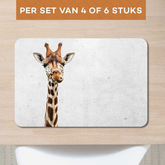 Placemat - Funny giraf beton