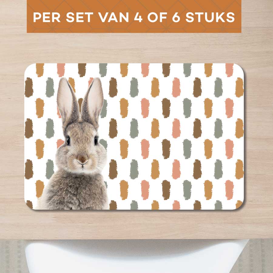 Placemat - Funny konijn vlekken