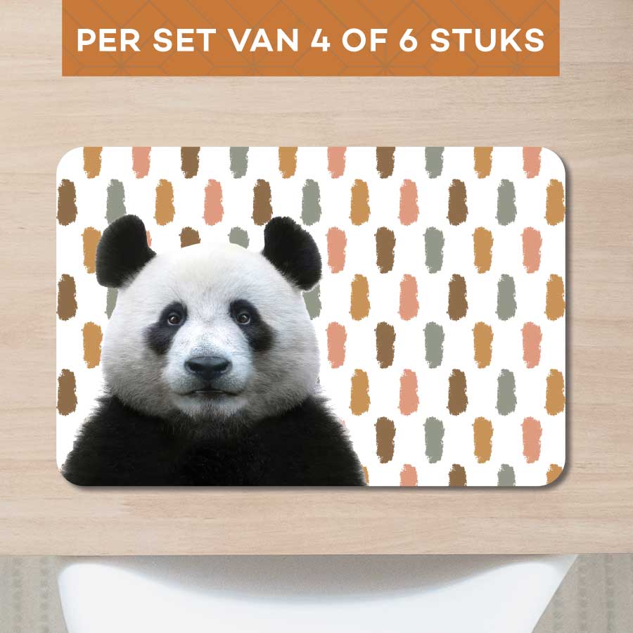 Placemat - Funny panda vlekken