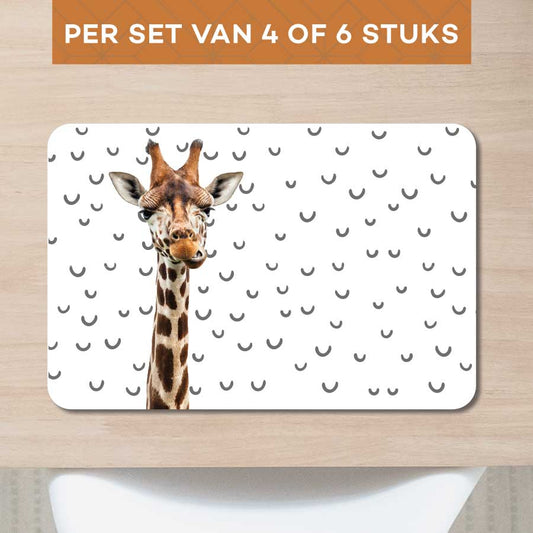 Placemat - Funny giraf fugler
