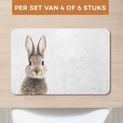 Placemat - Funny konijn beton