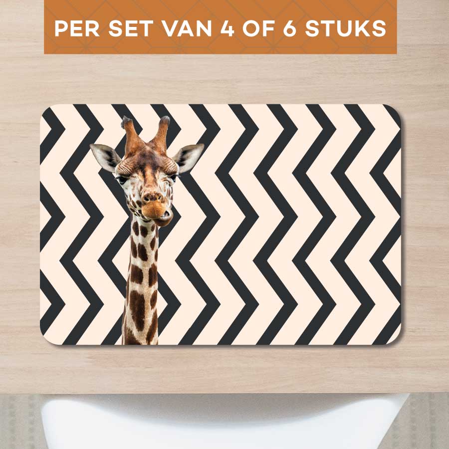 Placemat - Funny giraf zigzag