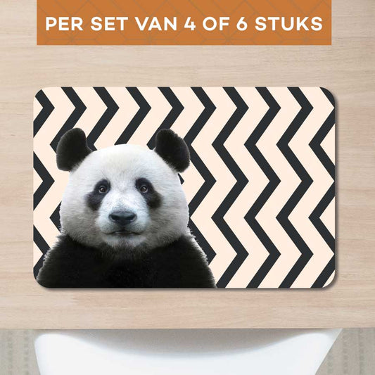 Placemat - Funny panda zigzag