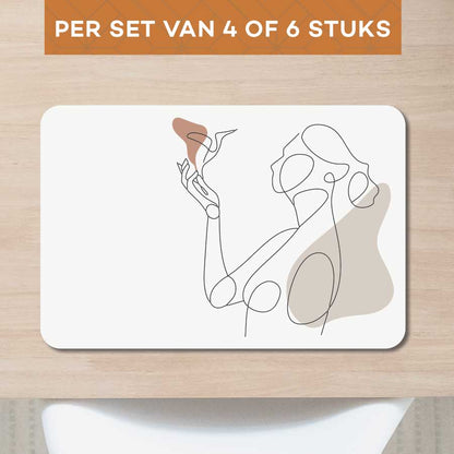 Placemat - Vrouw met vogel