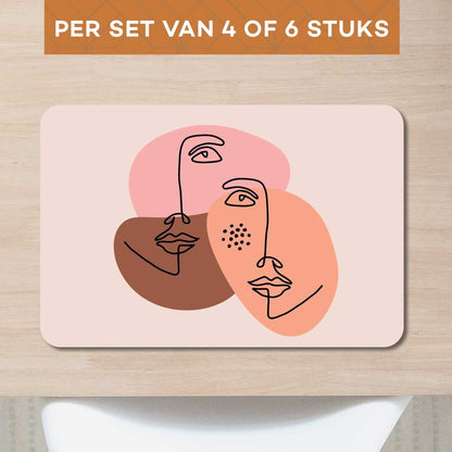 Placemat - Portret van twee vrouwen