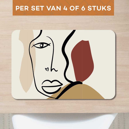 Placemat - Gezicht met hartje