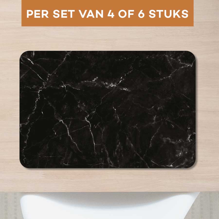 Placemat - Marmer Zwart