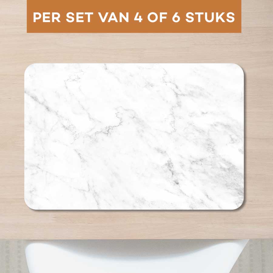 Placemat - Marmer Intens Wit