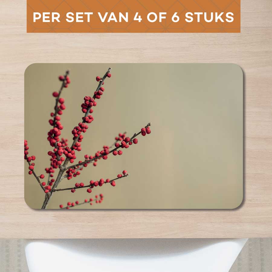 Placemat - Rode bessen