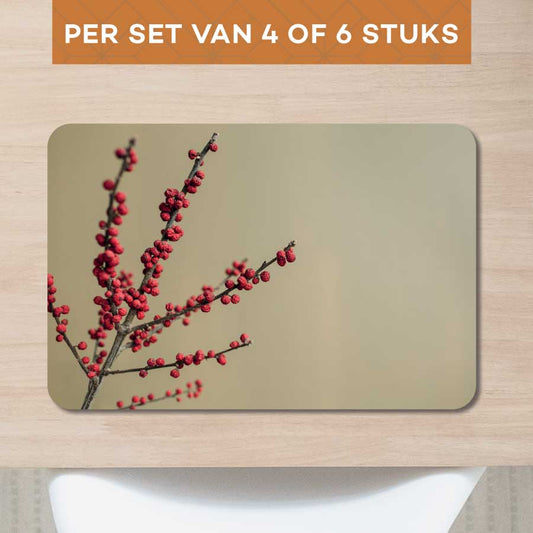 Placemat - Rode bessen
